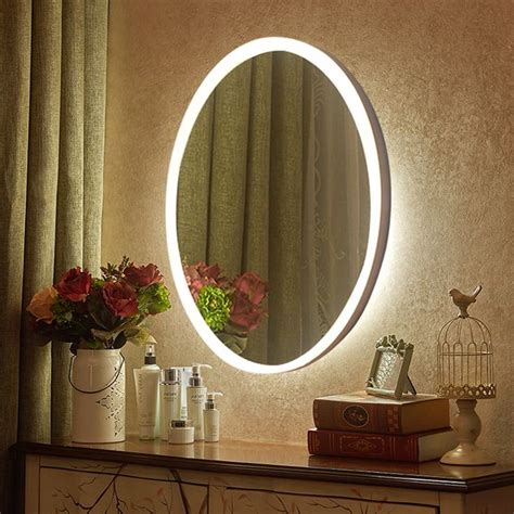 lighted bedroom mirror|More.